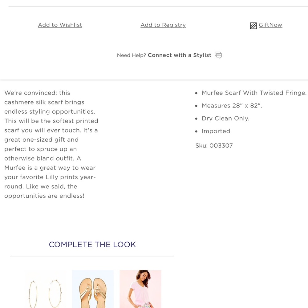 Lilly Pulitzer Worth it Murfee Scarf Rare NWOT❤️❤️ - Picture 5 of 5